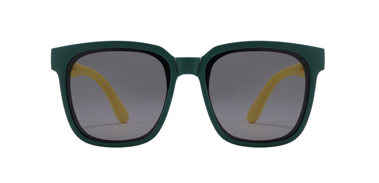POLARISED KIDS SUNNIES FOLDABLE G/Y