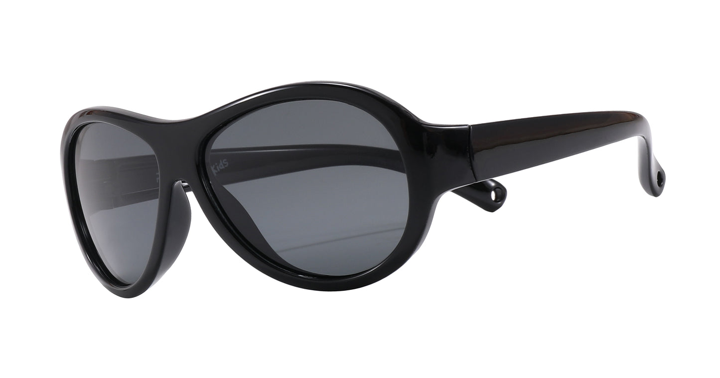 POLARISED KIDS SUNNIES SPORTS BLACK