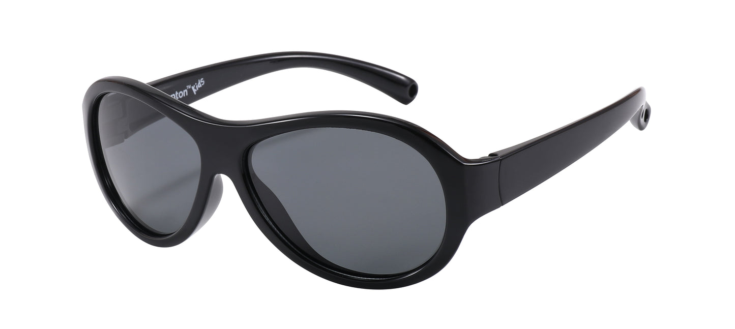 POLARISED KIDS SUNNIES SPORTS BLACK