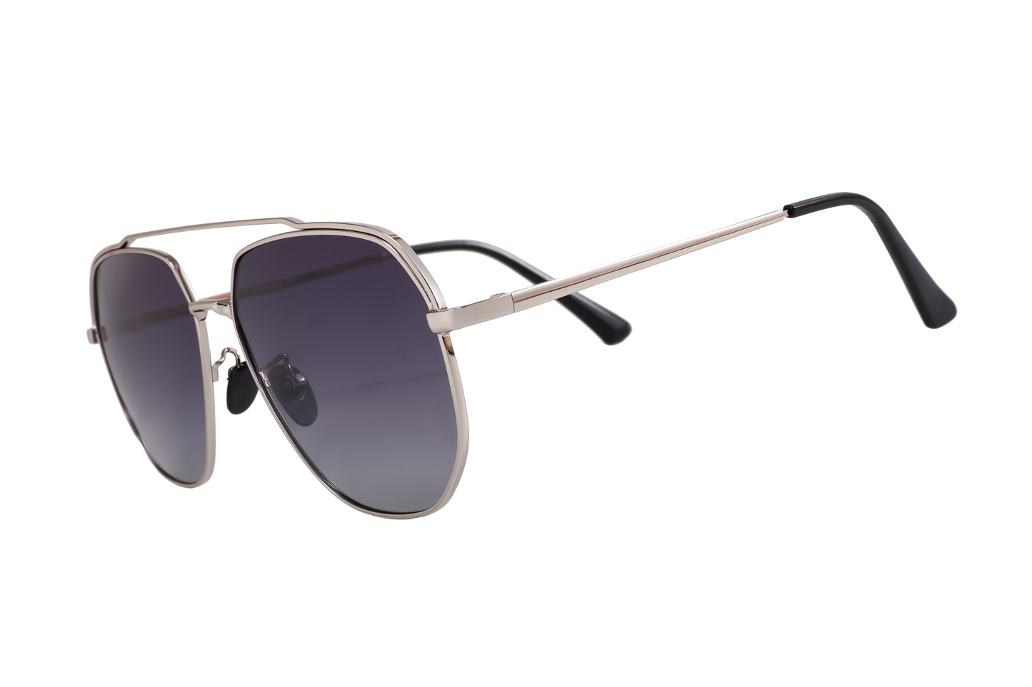 POLARIZED AVIATOR SUNNIES SILVER