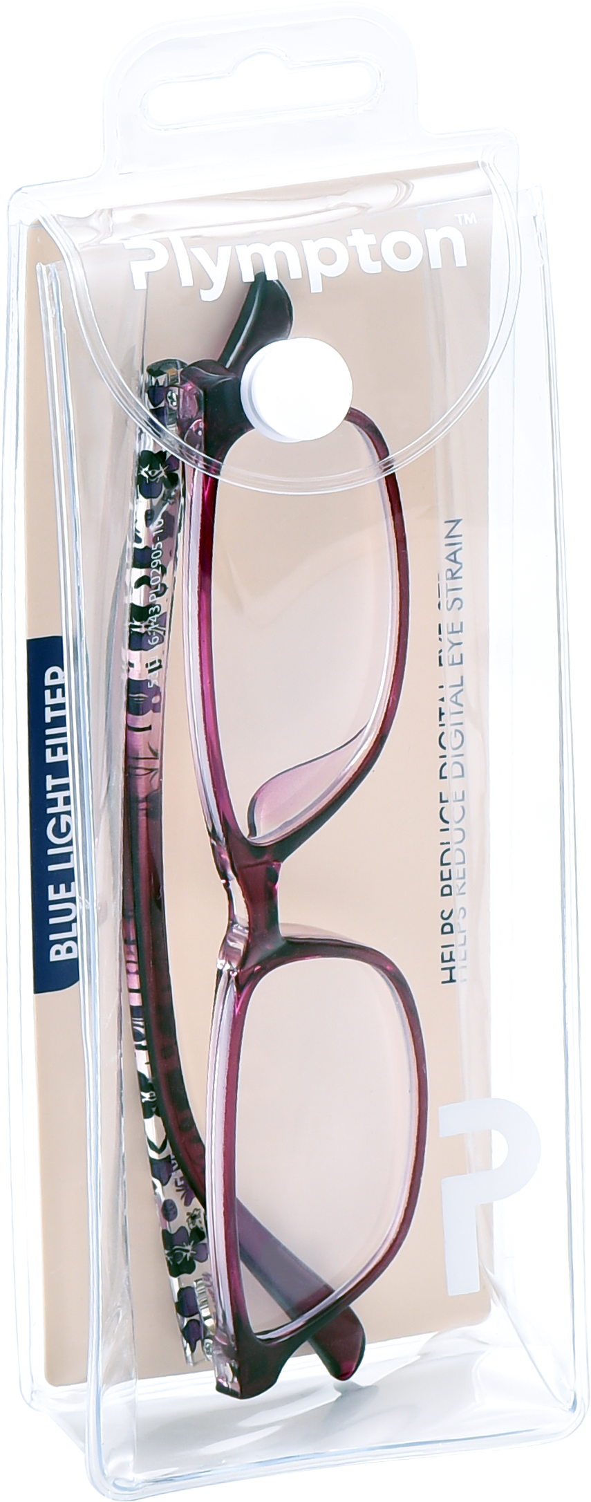 READING GLASSES PURPLE W BLUE LIGHT FILTER